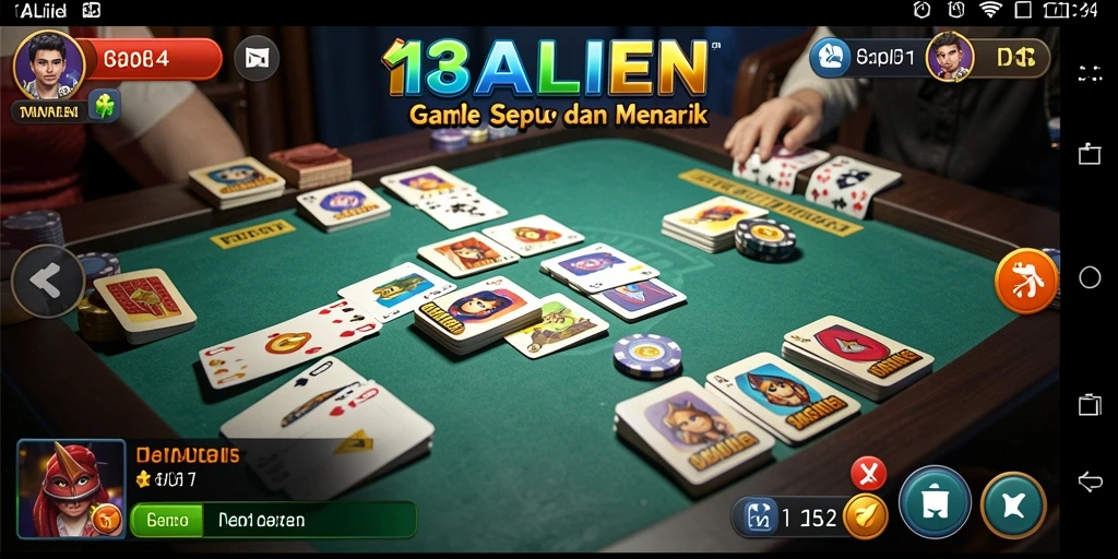 Tampilan gameplay Gaple yang mengasyikkan di 138ALIEN.