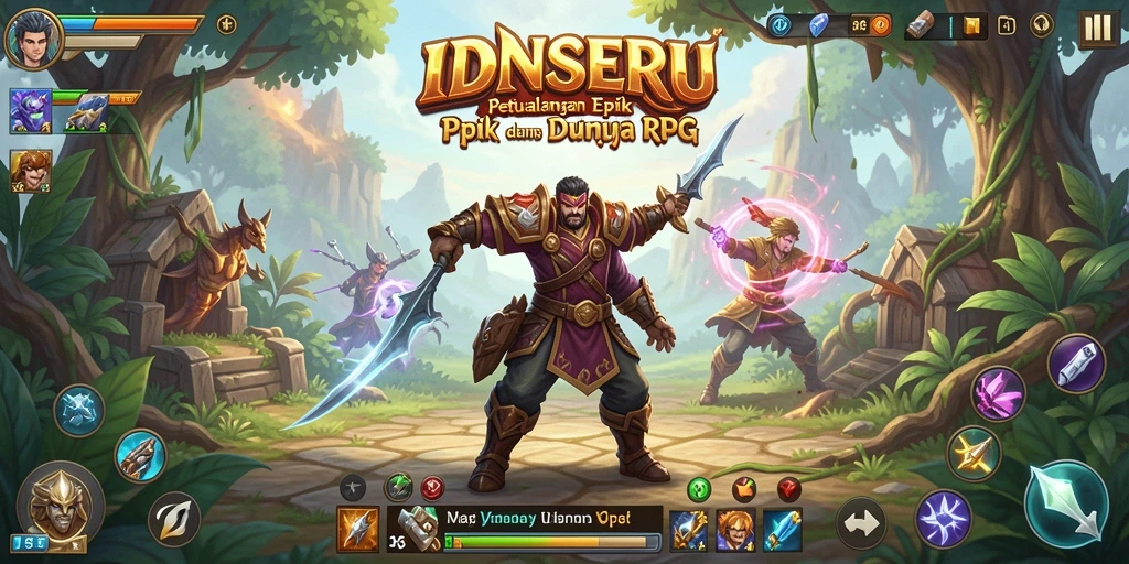 Screenshot IDNSERU menampilkan aksi pertempuran yang mendebarkan dan karakter yang menawan.