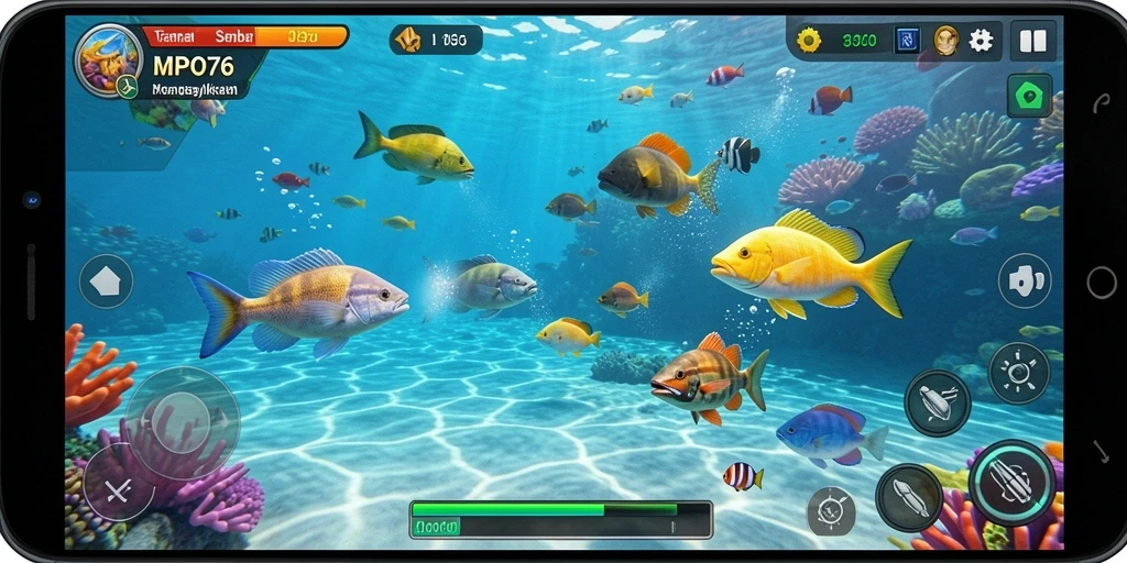 Gameplay seru Tembak Ikan dengan grafis yang memukau.
