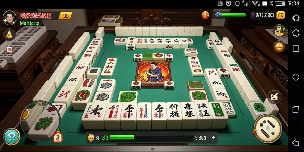 Tampilan gameplay Mahjong yang menawan dan interaktif.