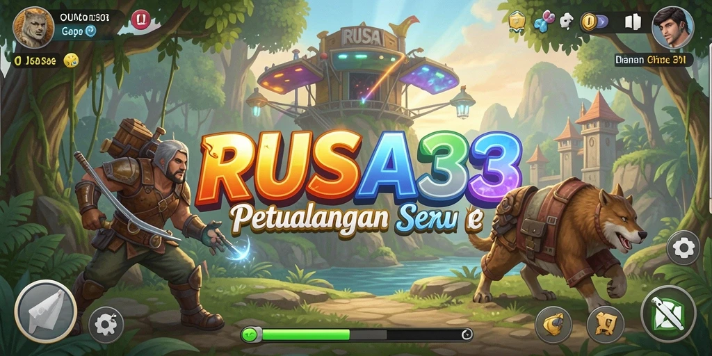 Tampilan gameplay RUSA33 yang seru dan penuh warna dalam petualangan Arcade.